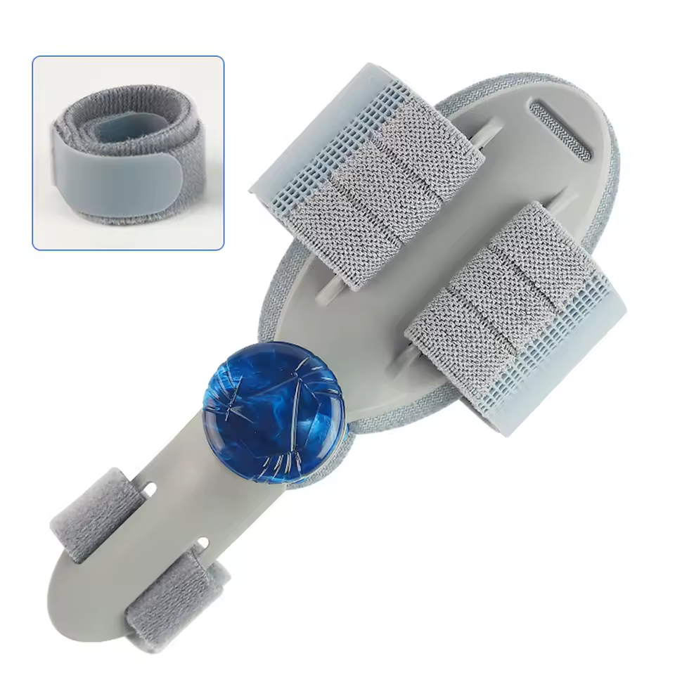 Corretor ajustável para joanete em fundo branco